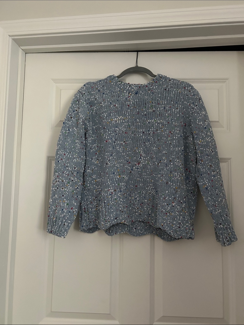 Light Blue Speckled Crewneck Sweater